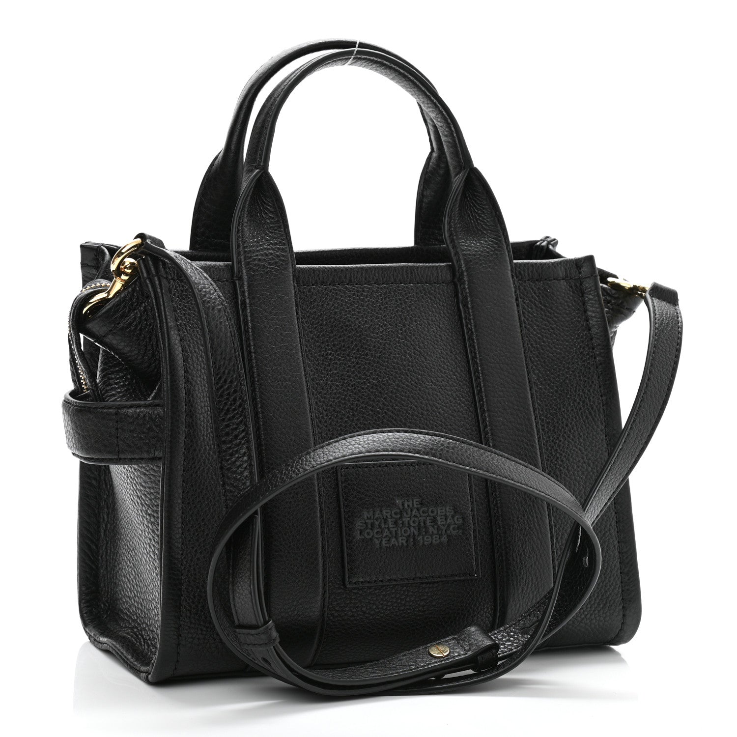 MARC JACOBS: The Mini Director hammered leather bag - Black