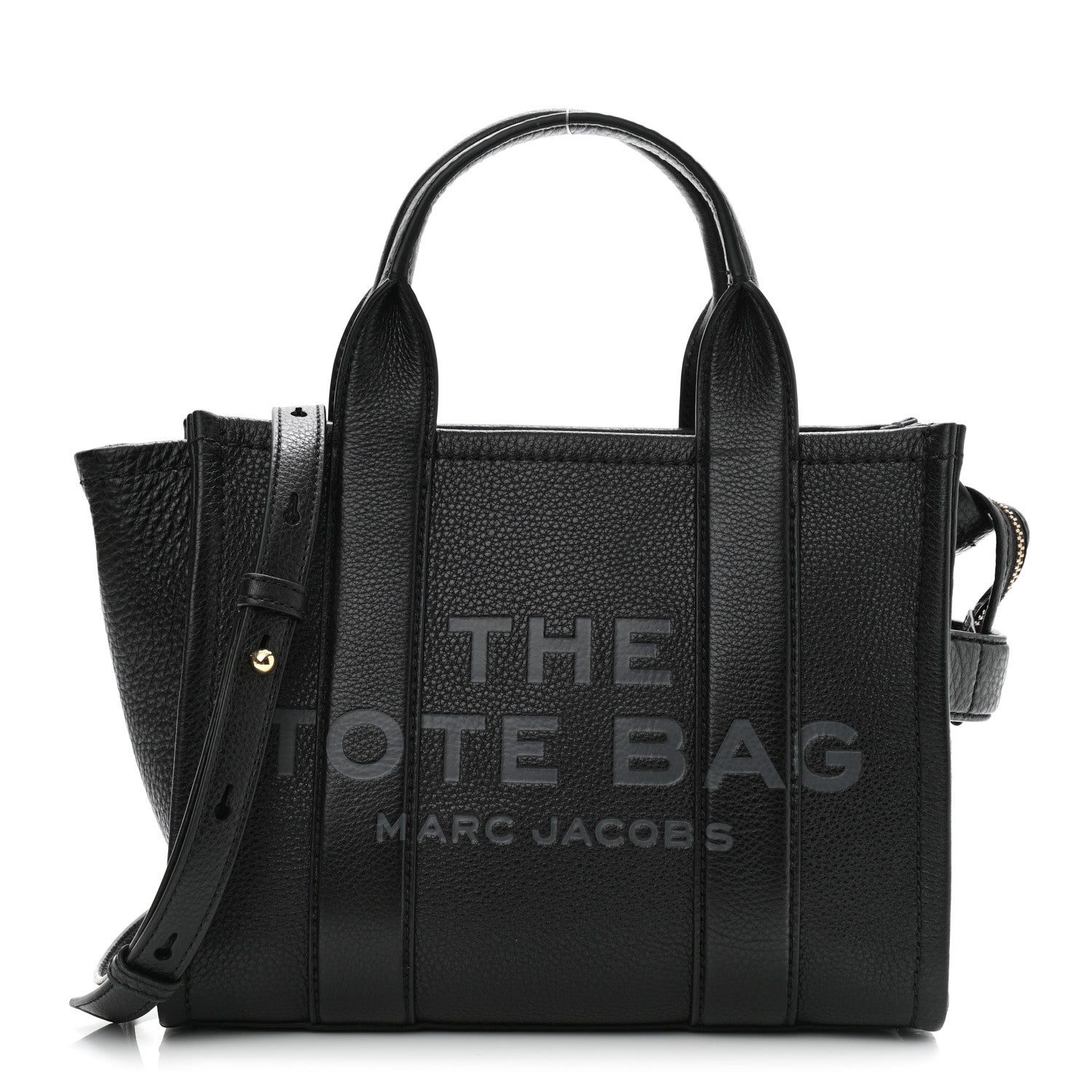 MARC JACOBS: The Mini Director hammered leather bag - Black